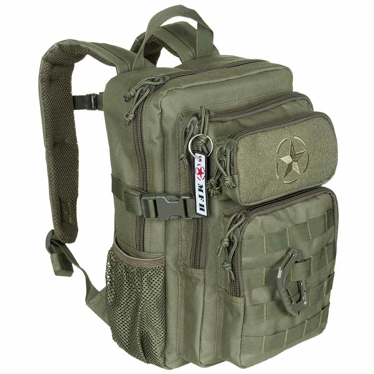 US Rucksack, Assault, Youngster", oliv - 23 x 37 x 22 cm" von MFH