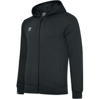 Umbro Herren Club Leisure Full Zip Hoodie (Schwarz/Weiß)