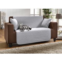 Unempfindliche Sessel-,Couch- und Armlehnenschoner aus Chenille, Silber, Grösse 905 (2 Kissenbezüge, 40x 40 cm)