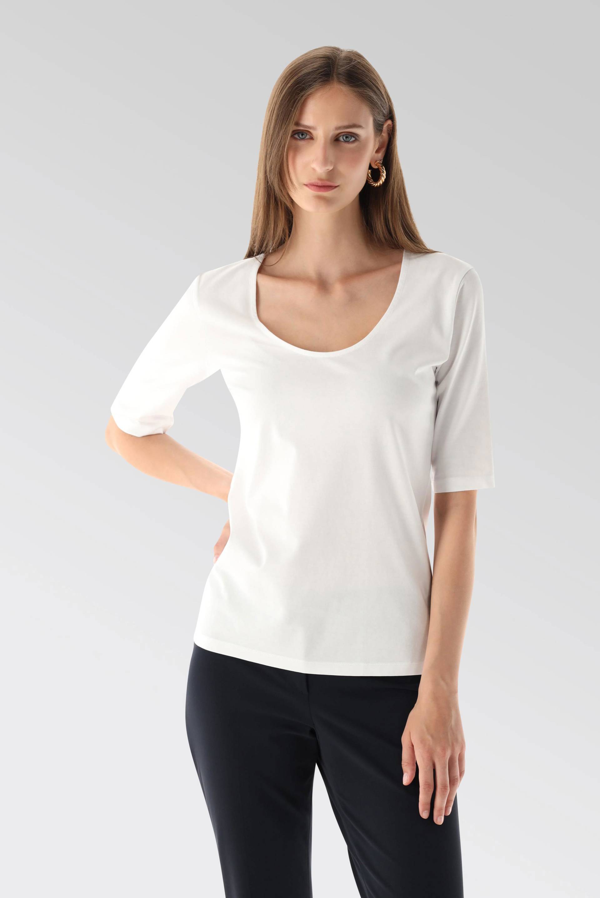 Urban Jersey T-Shirt mit weitem Ausschnitt von van Laack