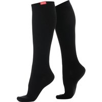 VIM&VIGR - Merino Wool Graduated Compression Socks 15-20 mmhg für Männer & Frauen - Schwarz