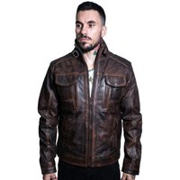 Vintage-Leder-Bikerjacke für Herren – Kapstadt