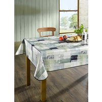 Wachstuch-Tischdecke in Patchwork-Optik, Grün-bunt, Grösse 110 (Tischdecke, 110x140 cm)