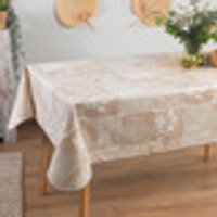 Wachstuch-Tischdecke in toller Patchwork-Optik Grösse 108 (Tischdecke 80/ 80 cm) Beige