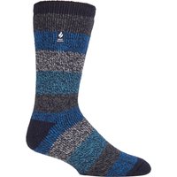 Wärmehalter - Herren extra dicke Thermosocken für den Winter | Warme flauschige Fleece isolierte Socken | Geschenke für Männer - Marineblau / Petrol (Milan)