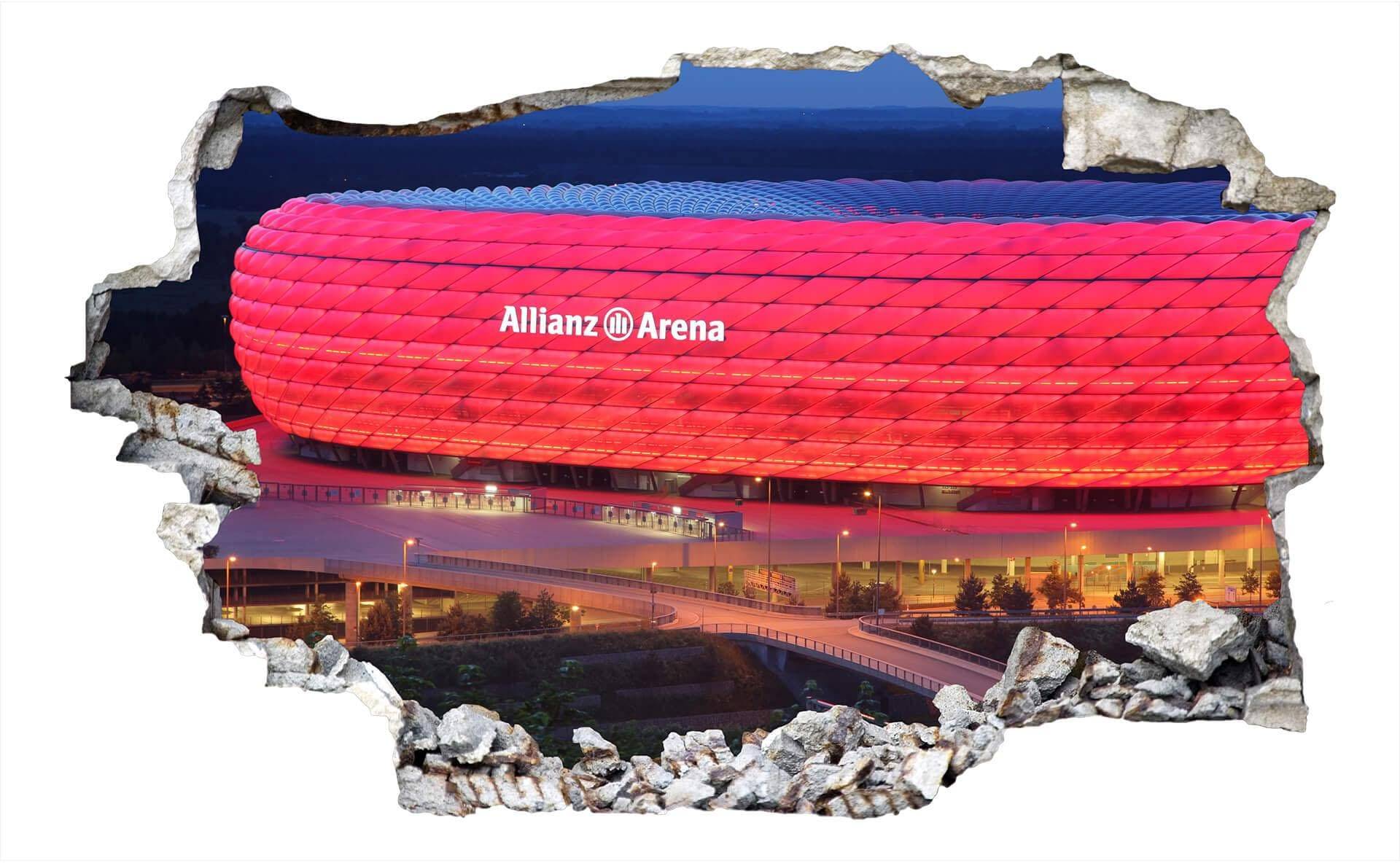 Wall-Art Wandtattoo "FC Bayern München Allianz Arena" von Wall-Art