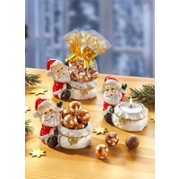 Weihnachtsmann-Teelichthalter, 3er-Set, Bunt Weihnachtsmann-Teelichthalter, 3er-Set, Bunt