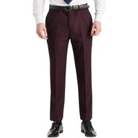 Weinrote Anzughose für Herren im Prince-of-Wales-Stil
