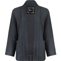 Weird Fish - "Santosh" Strickjacke kurz geschnitten für Damen (Marineblau)