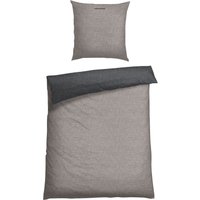 Wende-Bettwäsche 2-teilig Renforcé grau/anthrazit - SCHIESSER Home 135*200 von Schiesser
