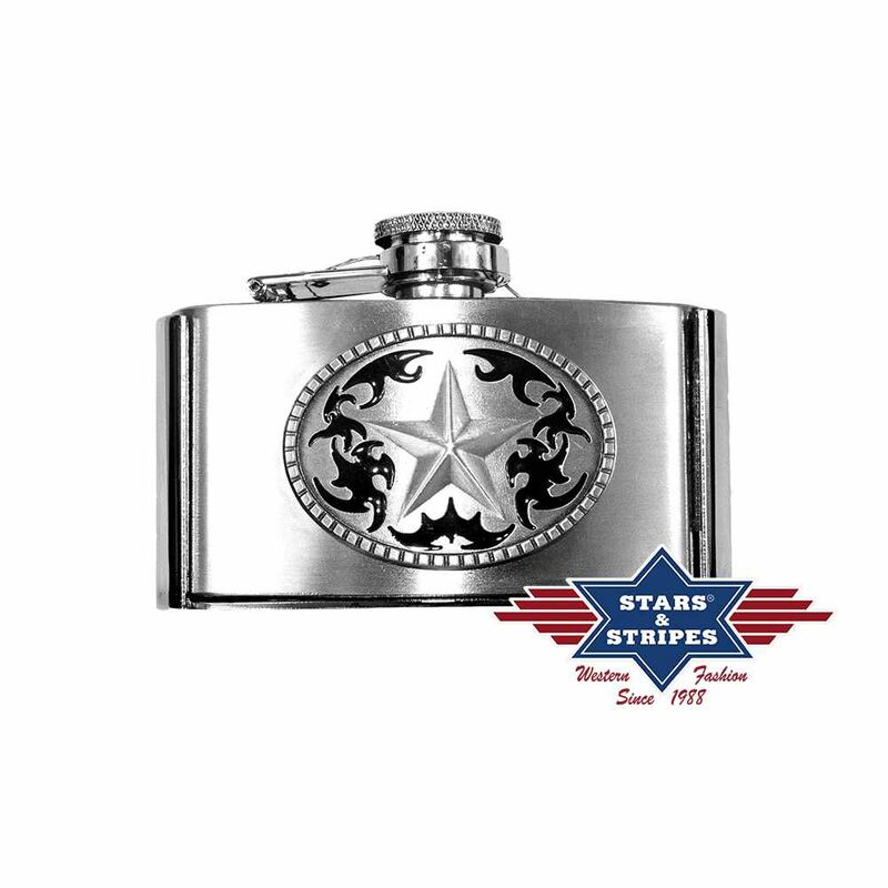 Western-Buckle, Gürtelschnalle mit Flachmann - GS-509 von Stars & Stripes