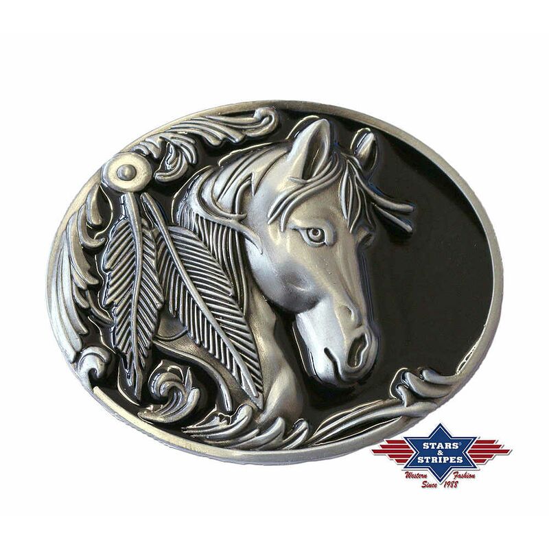 Western Buckle Gürtelschnalle Faithful Horse"" von Stars & Stripes