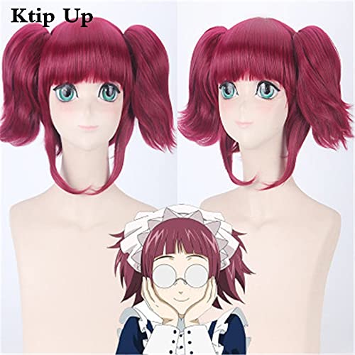 Wig for Anime Wig Black Butler Mey Rin Cosplay Wig Synthetic Hair For Female'S Party Costume Wigs With Double Ponytails von XINYIYI