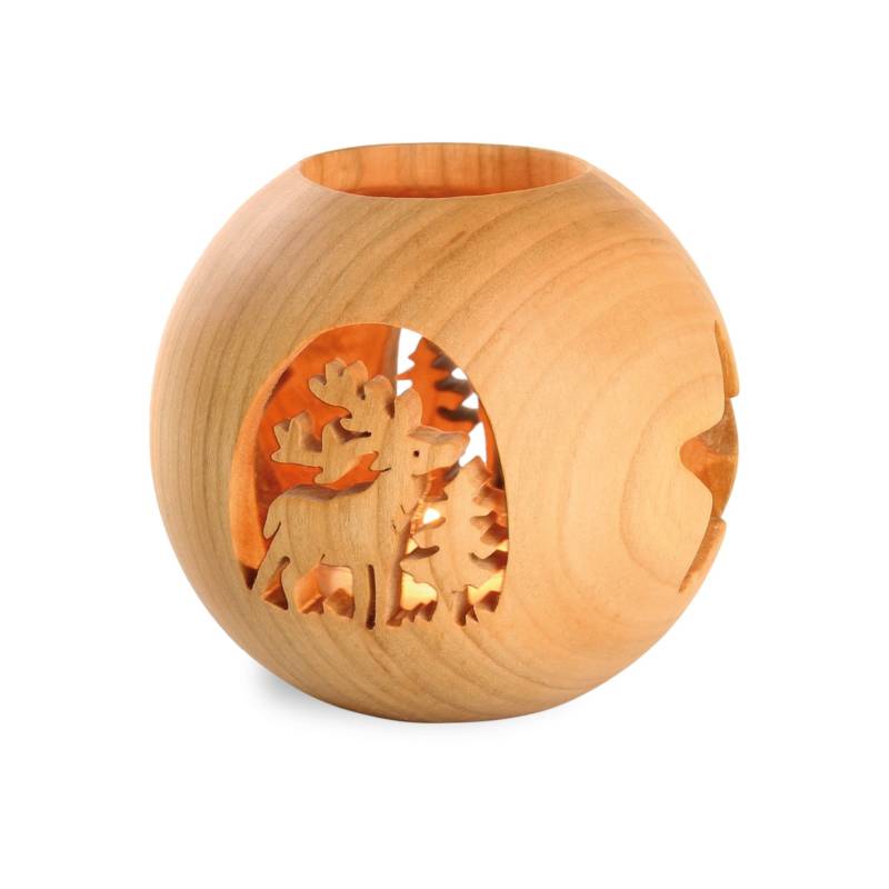 Windlicht aus Holz "Hirsch" von Tiroler-Kräuterhof