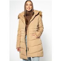 Wittchen Damen-Steppdaunenjacke mit Kapuze, Gold-Polyester