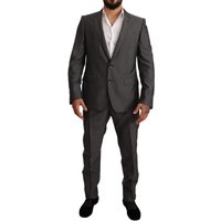Dolce & Gabbana Herren Graues Metallic MARTINI Slim Fit Set Anzug