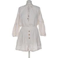 Zara Damen Jumpsuit/Overall, cremeweiß, Gr. 38