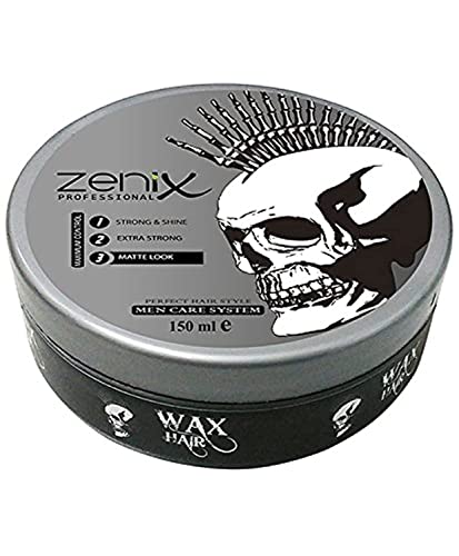 Zenix Haar Wax 3 Matte Look Schwarz Kokosnussduft (100ml/5,33€) von zenix