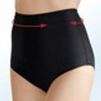 Zweierpack Bikinihosen hoch geschnitten mit formendem Vorderfutter 1X Schwarz 1X Marine Grösse 46 1x schwarz, 1x marine Gr. 46 Damen
