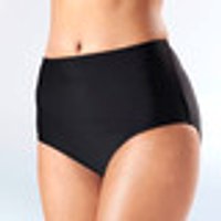 Zweierpack Bikinihosen in höher geschnittener Form mit formendem Vorderfutter 1X Schwarz 1X Marine Grösse 50 1x schwarz, 1x marine Gr. 50 Damen