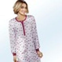Zweierpack Nachthemden Langarm mit Knopfleiste und Bündchen Fuchsia/Flieder Grösse 46 fuchsia/flieder Gr. 46 Damen