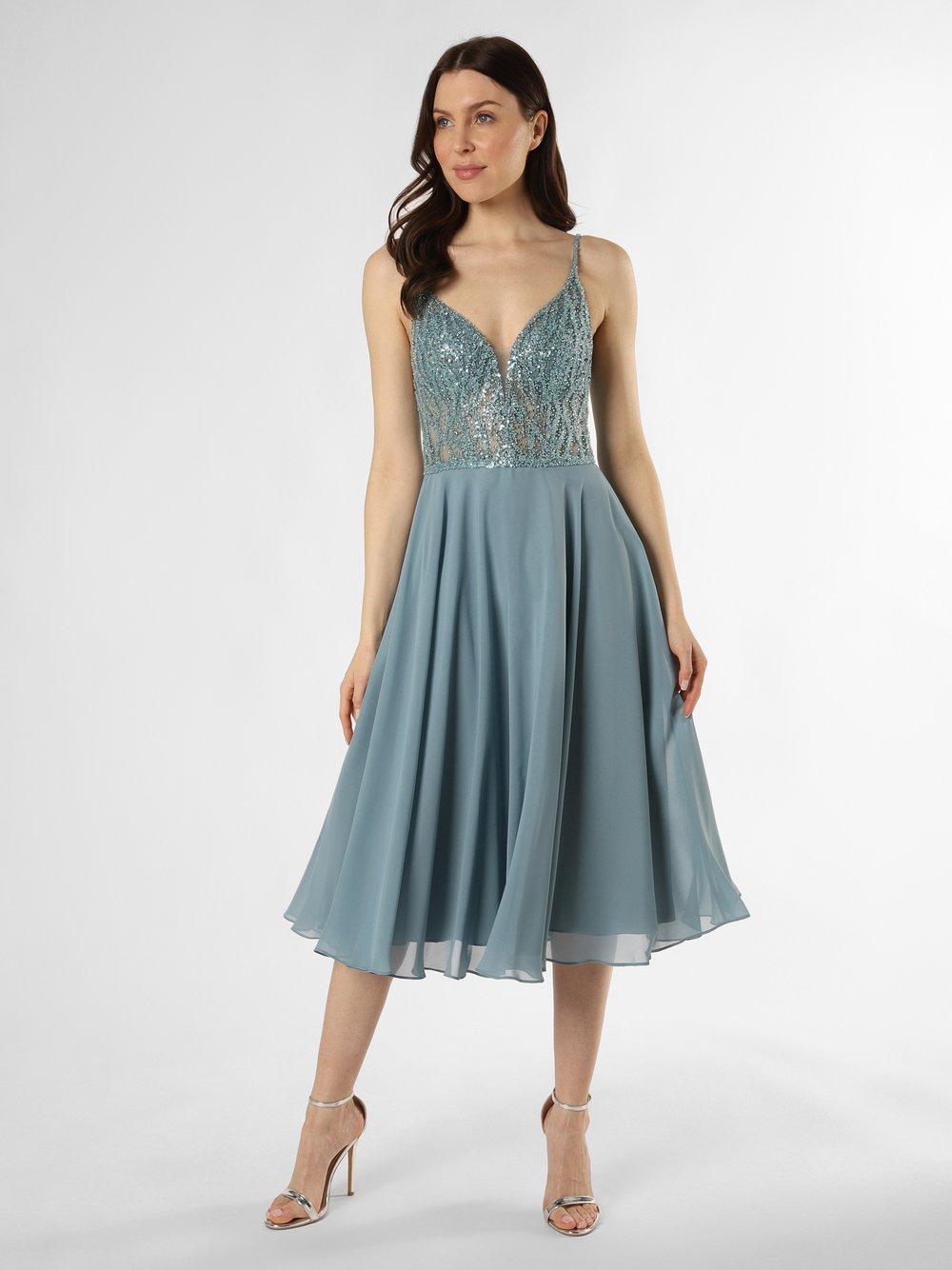 Hey Kyla Abendkleid Damen Chiffon V-Ausschnitt, aqua