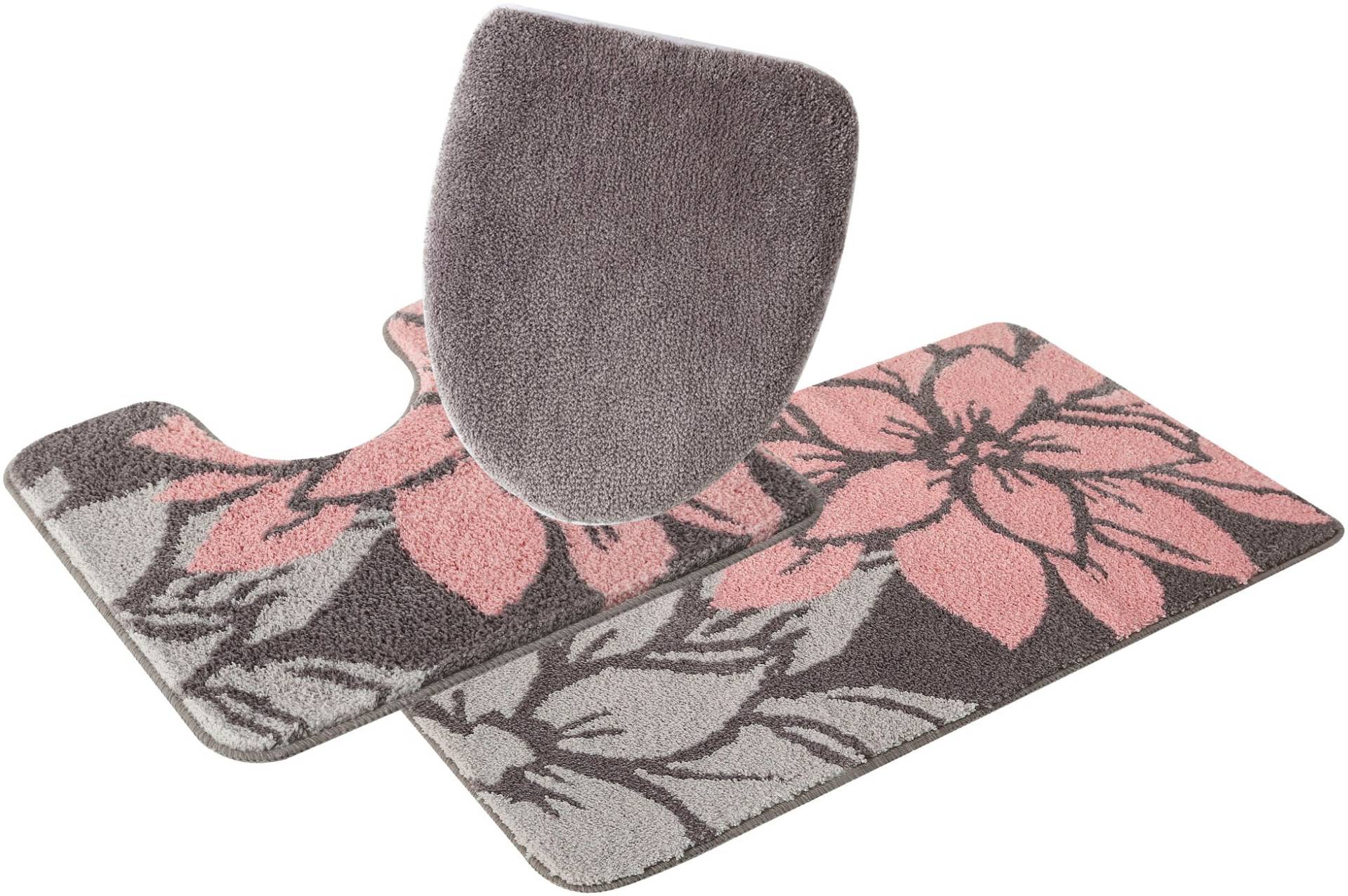 Badematte "Susan", fußbodenheizungsgeeignet-strapazierfähig, Blumen-Muster, Badteppich, Badematten auch als 3 teiliges Set & rund Badematte "Susan", fußbodenheizungsgeeignet-strapazierfähig, Blumen-Muster, Badteppich, Badematten auch als 3 teiliges Set & rund