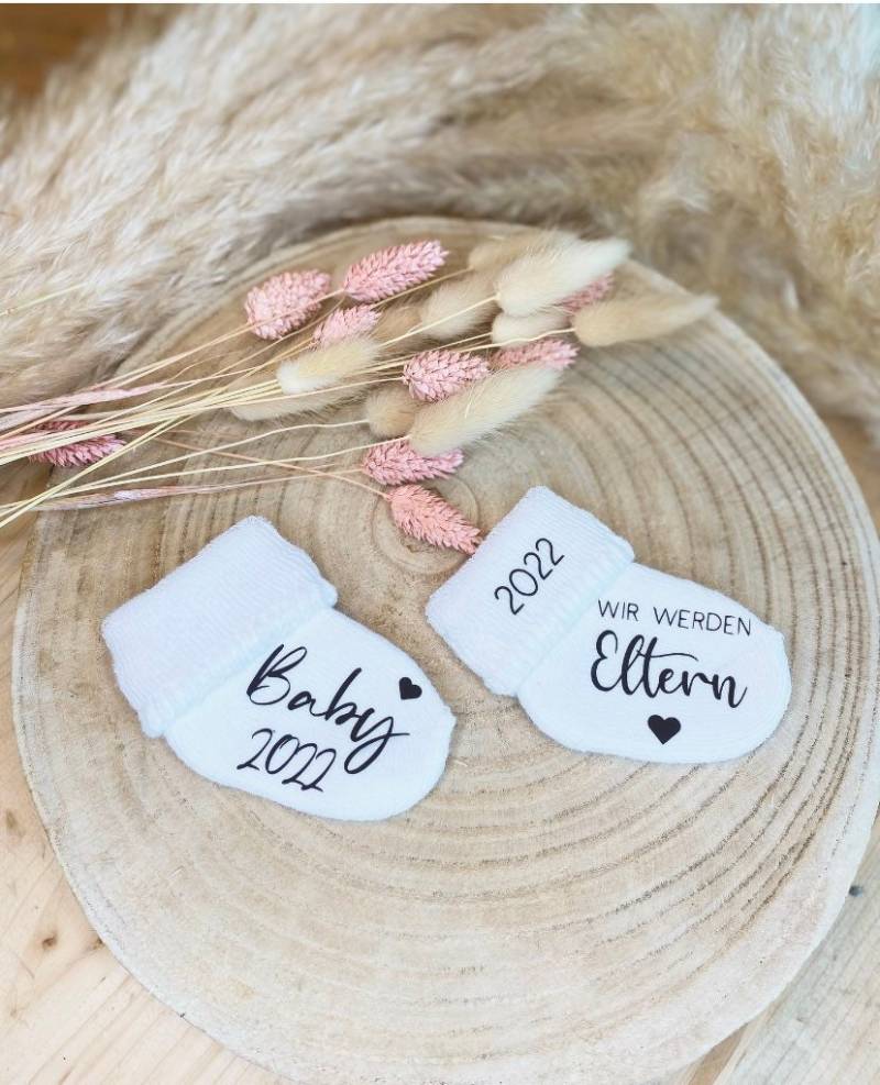 Babysocke Eltern 2022 Schwangerschaft Verkünden/Originelle Idee Schwangerschaft/Überraschung/ Baby Is Coming von kleineGlucksmomente