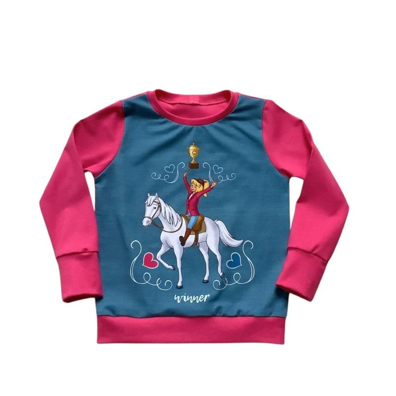 Bibi Und Sabrina Pullover Wunschgröße Bis Gr. 116 Aus Jersey Mädchenshirt Pferde von kleineStoffeule