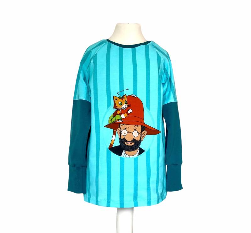 Findus Und Pettersson Shirt in Wunschgrösse Bis Gr 128 Longsleeve Aus Jersey von kleineStoffeule