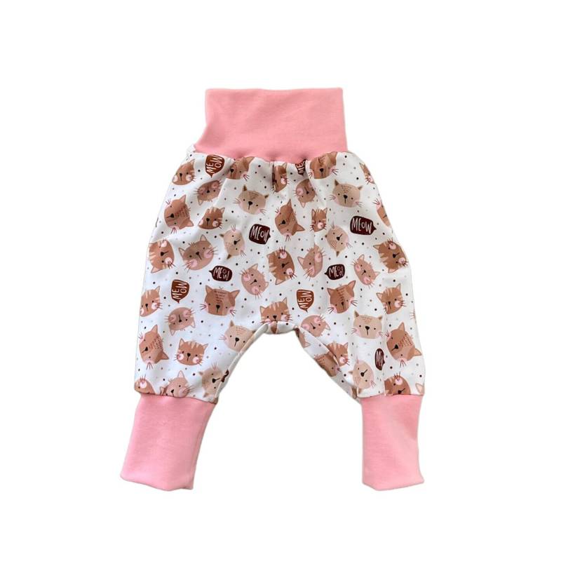 Pumphose Katzen in Wunschgröße Bis Gr. 104 Babyhose Aus Jersey Set Rosa von kleineStoffeule