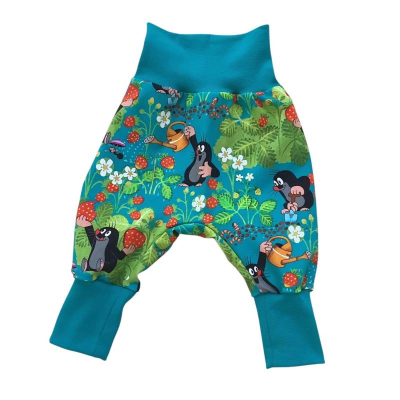 Pumphose Maulwurf in Wunschgröße Bis Gr. 104 Babyhose Petrol Set von kleineStoffeule