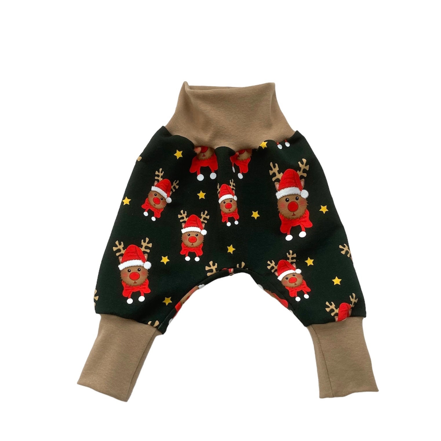 Pumphose Weihnachten Baby Kinder Aus Sweat Winterhose Elch von kleineStoffeule