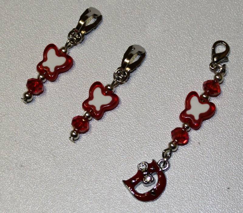 Kinderohrclips + Anhänger D Rot von kleinerprinzshop