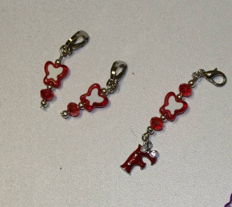 Kinderohrclips + Anhänger F Rot von kleinerprinzshop