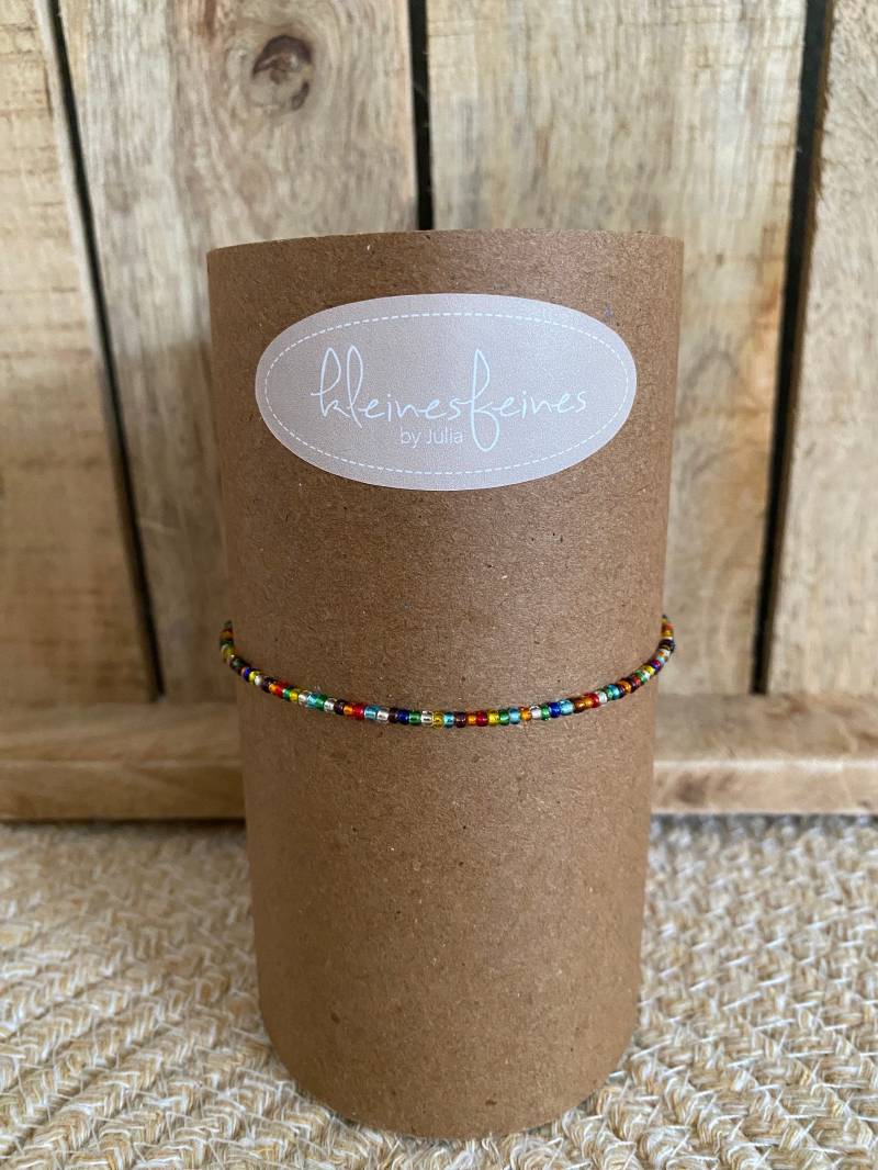 Filigranes Fußkettchen Fußband Fußkette Fußschmuck Perlen Bunt Zart Fein Schlicht Minimalistisch Sommer Geschenk Boho von kleinesfeinesBayern