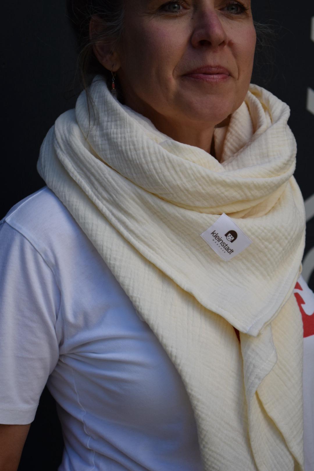 Musselinschal Damen Mauve | Crinkle-Look Handmade Schal Aus Bio Musselin - Dein Neuer Alltagsheld von kleinstadtmadchen