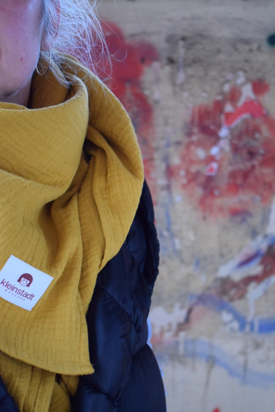 Musselinschal Damen Senf | Crinkle-Look Handmade Schal Aus Bio Musselin Dein Neuer Alltagsheld von kleinstadtmadchen