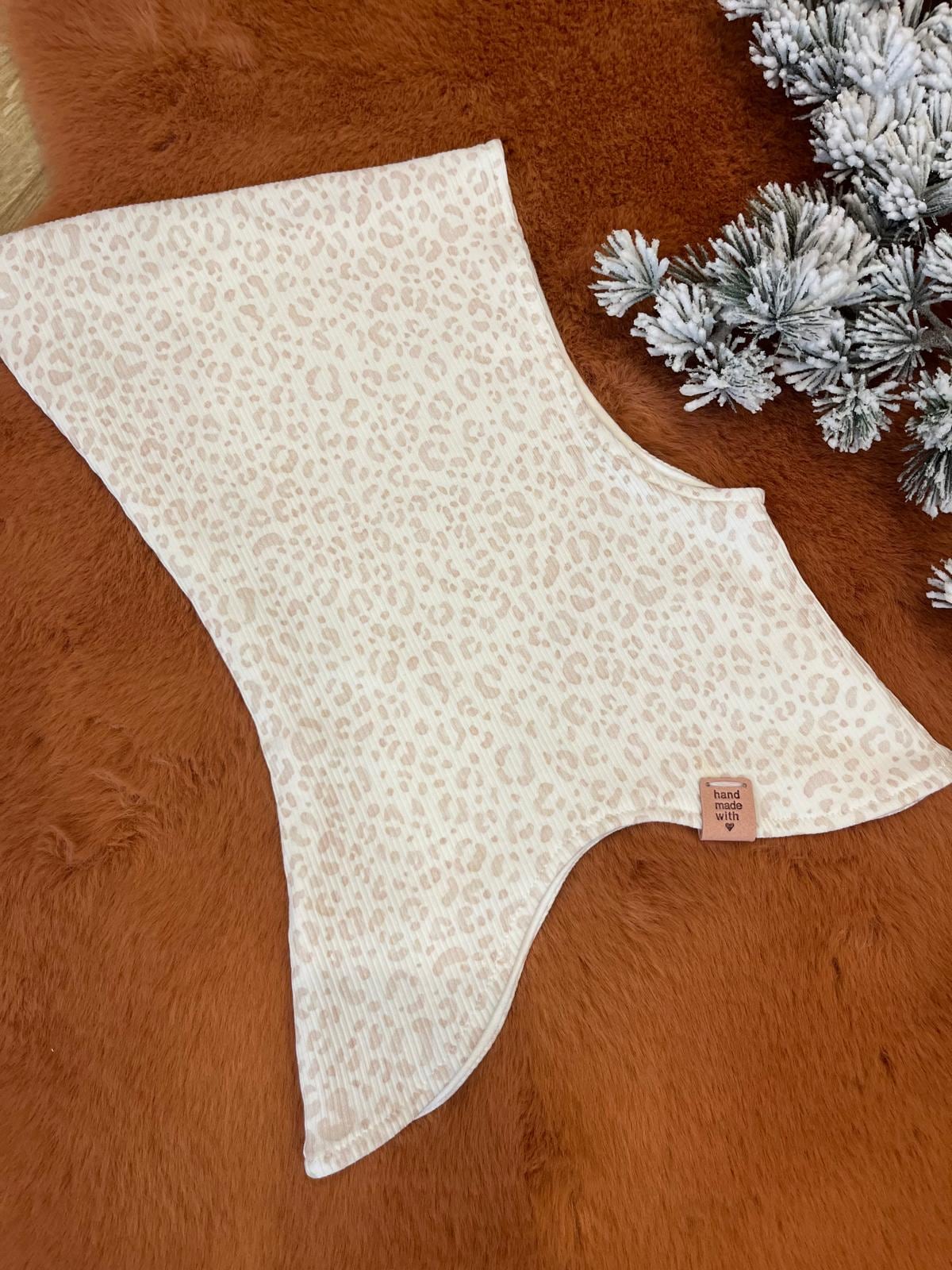 Mütze Schlumpfmütze Kinder Baby Jersey Rippjersey Leo-Print Mädchen Wendbare Ca. 50 cm Kopfumfang von kleinundfeinvreden