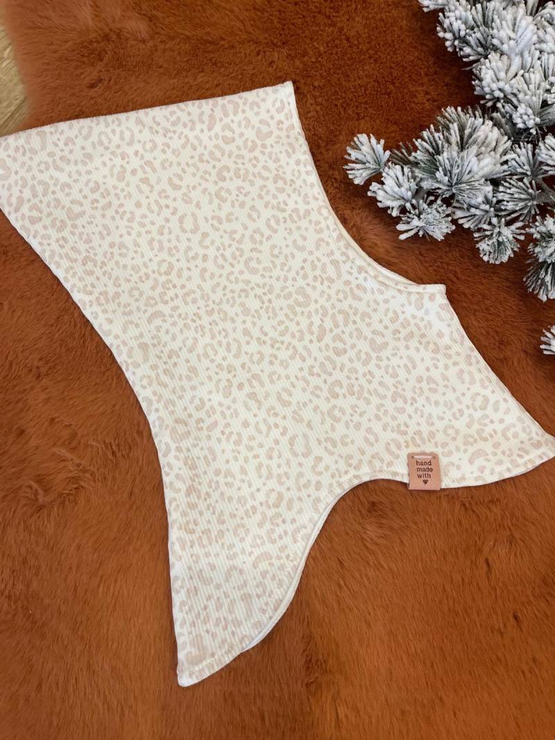 Mütze Schlumpfmütze Kinder Baby Jersey Rippjersey Leo-Print Mädchen Wendbare Ca. 50 cm Kopfumfang von kleinundfeinvreden