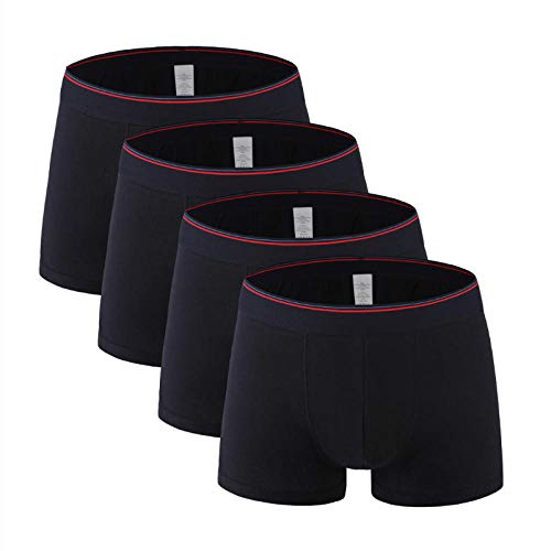 kliy Männliche Unterwäsche Trunks Baumwolle Herren Boxershorts Sexy Mann Unterwäsche Männliche Unterhose Boxer Große Größe Fett (   4Er Pack ) Stely K-4Pcs 2425 Black_9XL von kliy