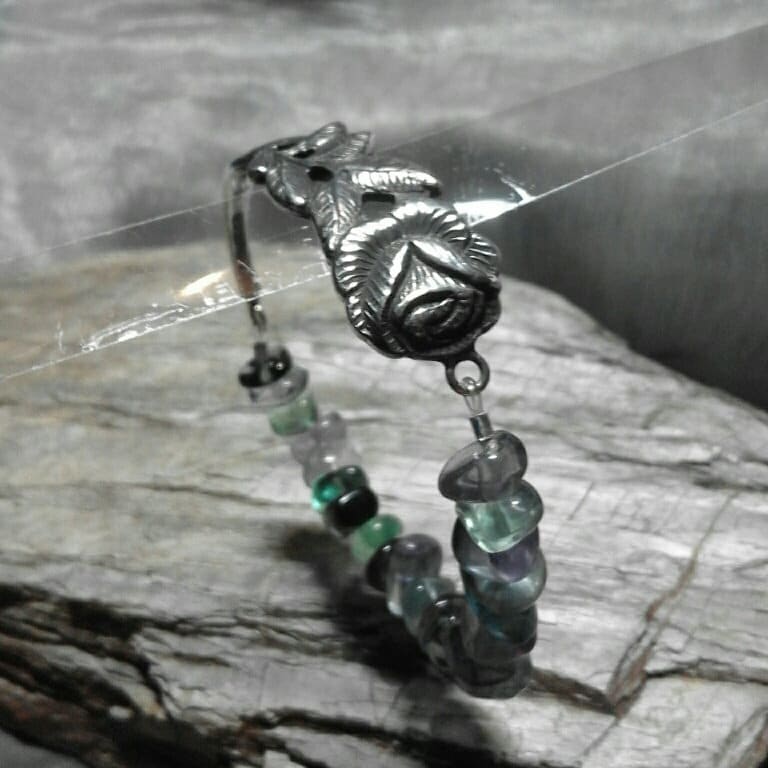 Besteckschmuck Armband Hildesheimerrose Fluorit von klunkerschmiede