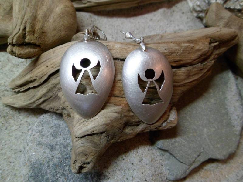 Besteckschmuck Ohrhänger, 835/ - Mit Kleinen Engel Besteckschmuck Ohrhänger, 835/ - Mit Kleinen Engel von klunkerschmiede