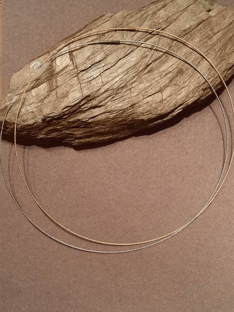 Edelstahl Bajonett Verschluss Reif Und Vergoldet von klunkerschmiede