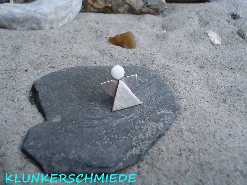 Engel Stick Pin/Brosche in Silber "Schutzengel" von klunkerschmiede