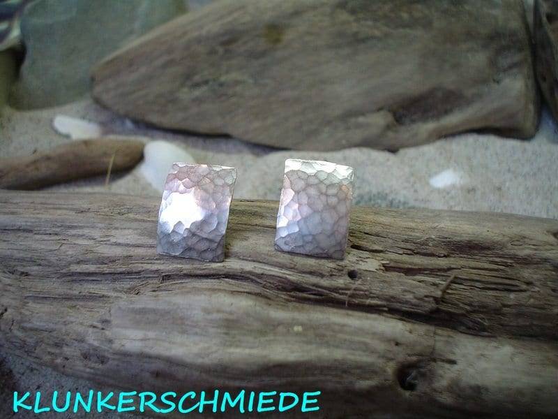 Rechtecke Als Ohrstecker in 925/ - Sterlingsilber von klunkerschmiede