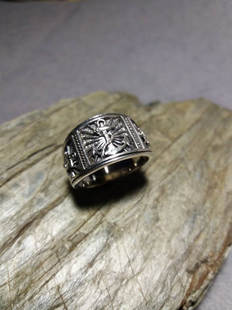 Silberring Mit Anker in 925/-sterlingsilber Silberring Mit Anker in 925/-sterlingsilber von klunkerschmiede