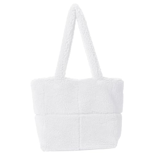 klxgMM Plüsch-Tragetasche, großes Fassungsvermögen, einfache pelzige Geldbörse für Damen, Winter, Kunstfell, niedliche Handtasche, warme Puffer-Schultertasche für den Winter, Mädchen, Geschenk, weiße klxgMM Plüsch-Tragetasche, großes Fassungsvermögen, einfache pelzige Geldbörse für Damen, Winter, Kunstfell, niedliche Handtasche, warme Puffer-Schultertasche für den Winter, Mädchen, Geschenk, weiße von klxgMM