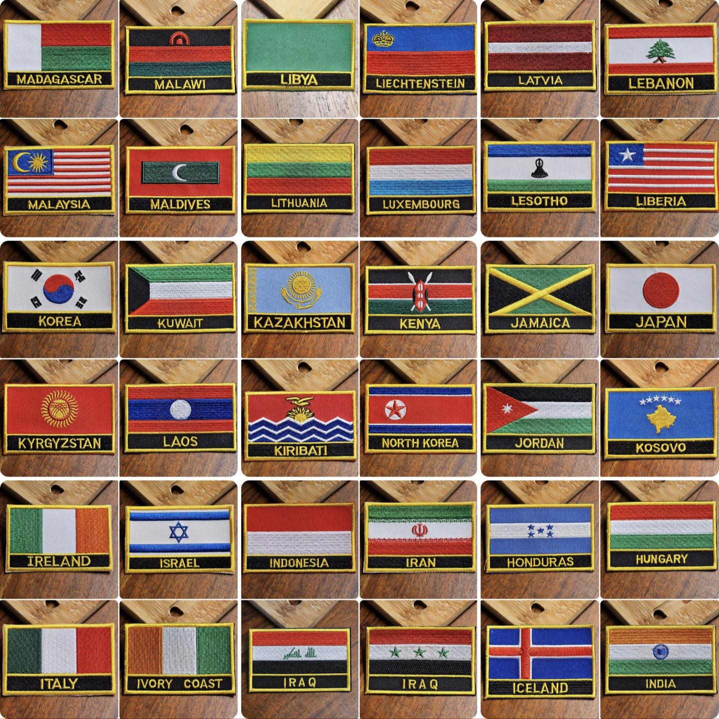 Flaggen Aller Länder 207 Zum Aufbügeln Bügelbild Patch Flicken Patches von km2019