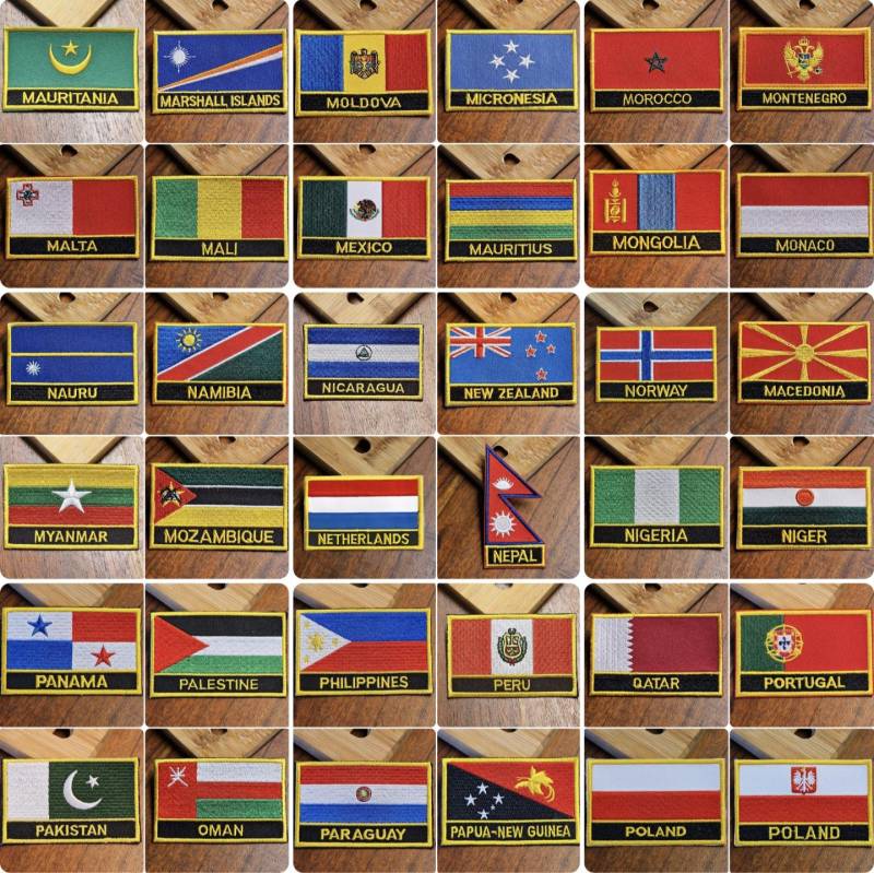 Flaggen Aller Länder 207 Zum Aufbügeln Bügelbild Patch Flicken Patches von km2019